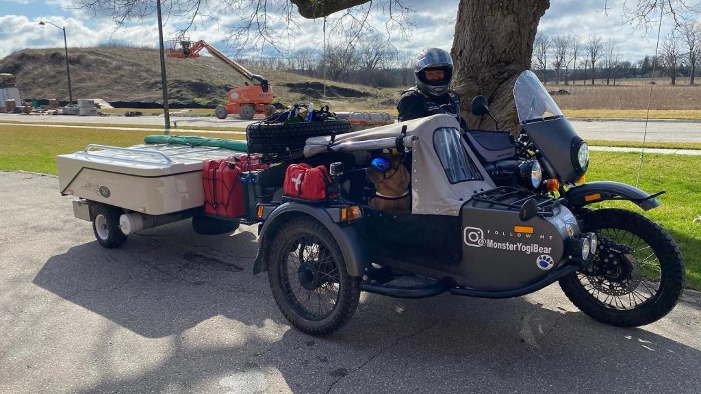 Lyna and Monster Yogi Bear’s Ural sidecar tour of Canada